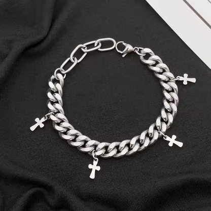 Cross Cuban Bracelet