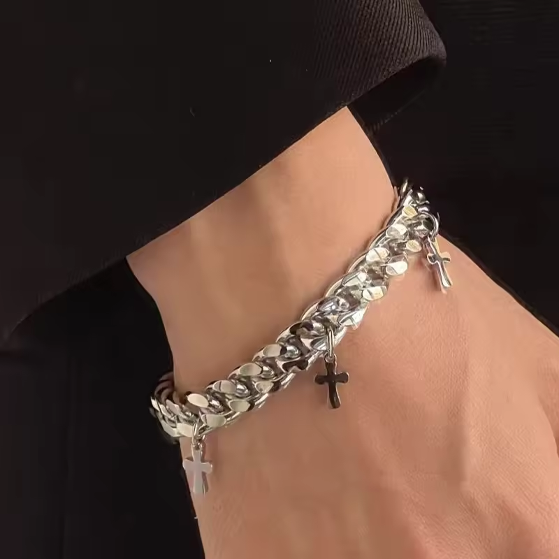 Cross Cuban Bracelet